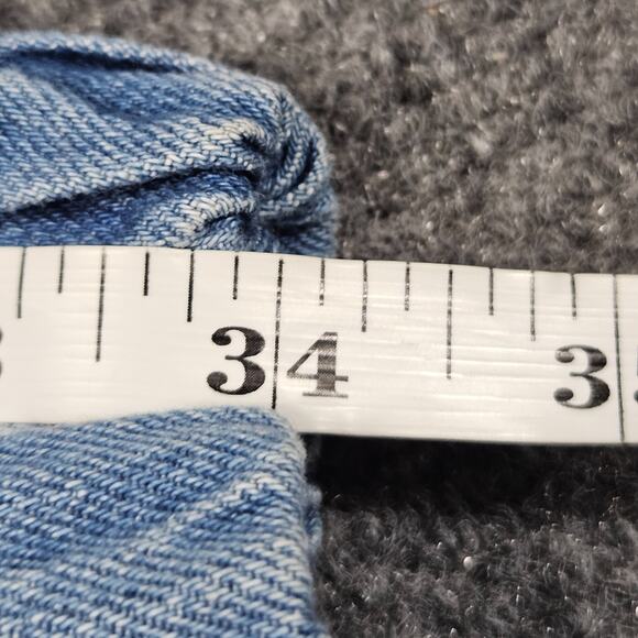 VTG Embroidered Jean Jacket Sz Large Blue Denim Full Zip Passion I Floral Nature - Picture 7 of 7